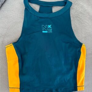 Nike Teal Racerback Dri-FIT Crop Tank